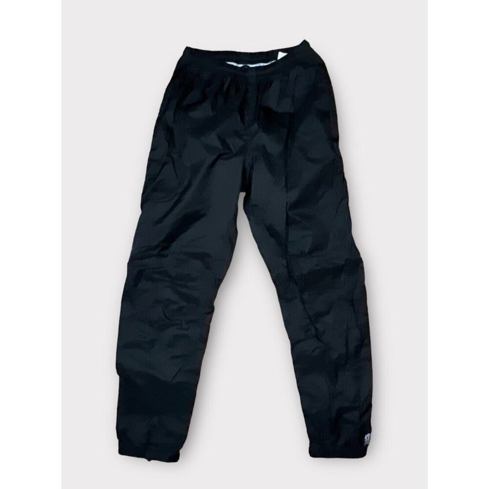 Novara Rain Pants L Black Flat Front 100% Nylon Straight Fit Reflective